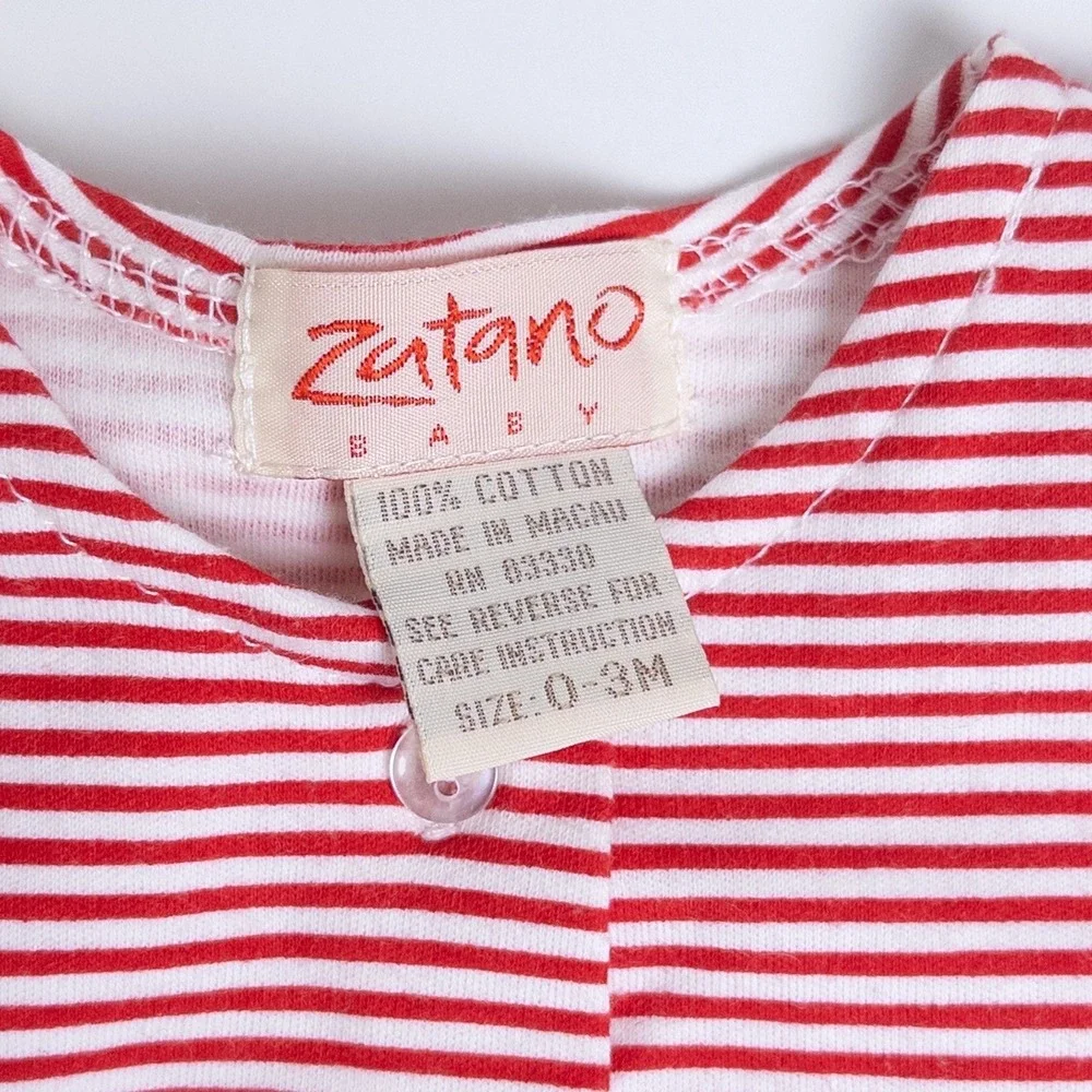 Zutano Baby Striped Button Up Cardigan Shirts 2pk 0-3M Red Lime Green‎ Cotton